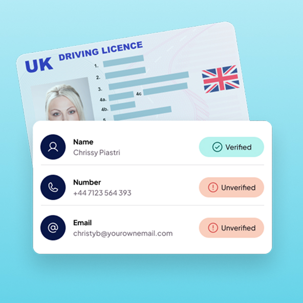 Identity document being verified
